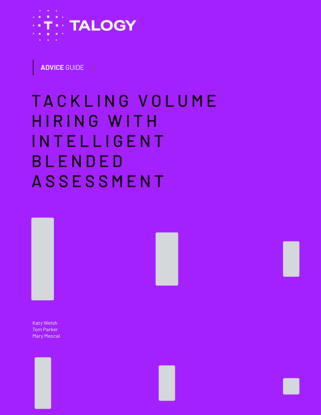 tackling volume hiring with intelligent blended assessment cta advice guide cover
