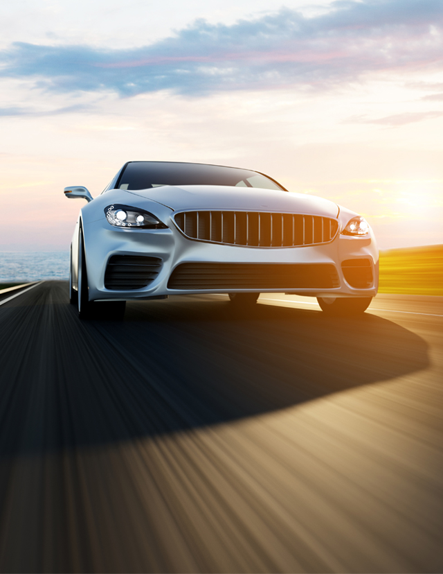 silver car on highway during sunset