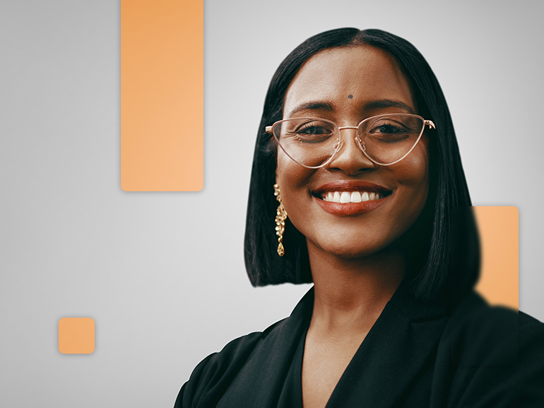 woman wearing gold glasses