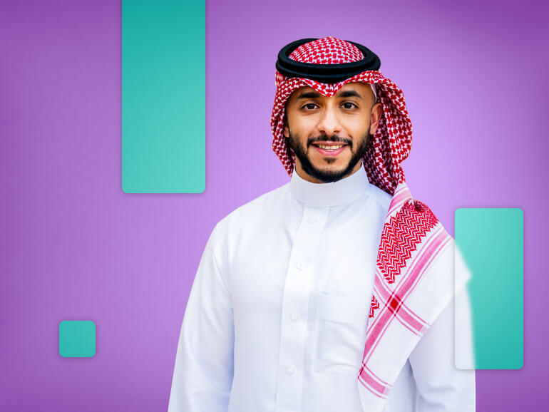 man with arms crossed smiling