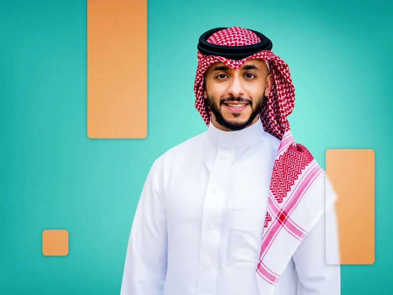man with arms crossed smiling
