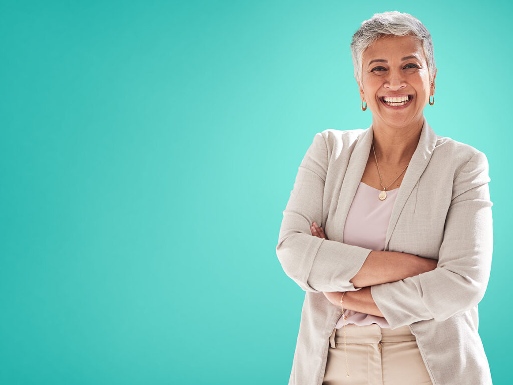 woman with arms crossed