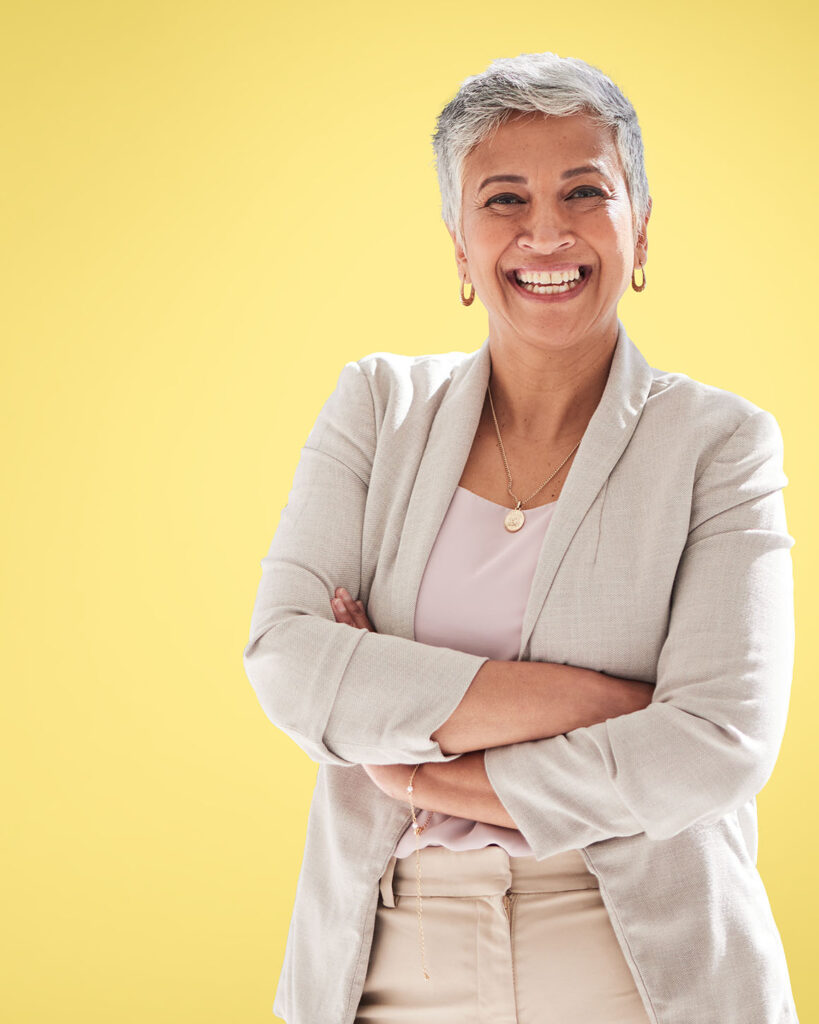 woman with arms crossed