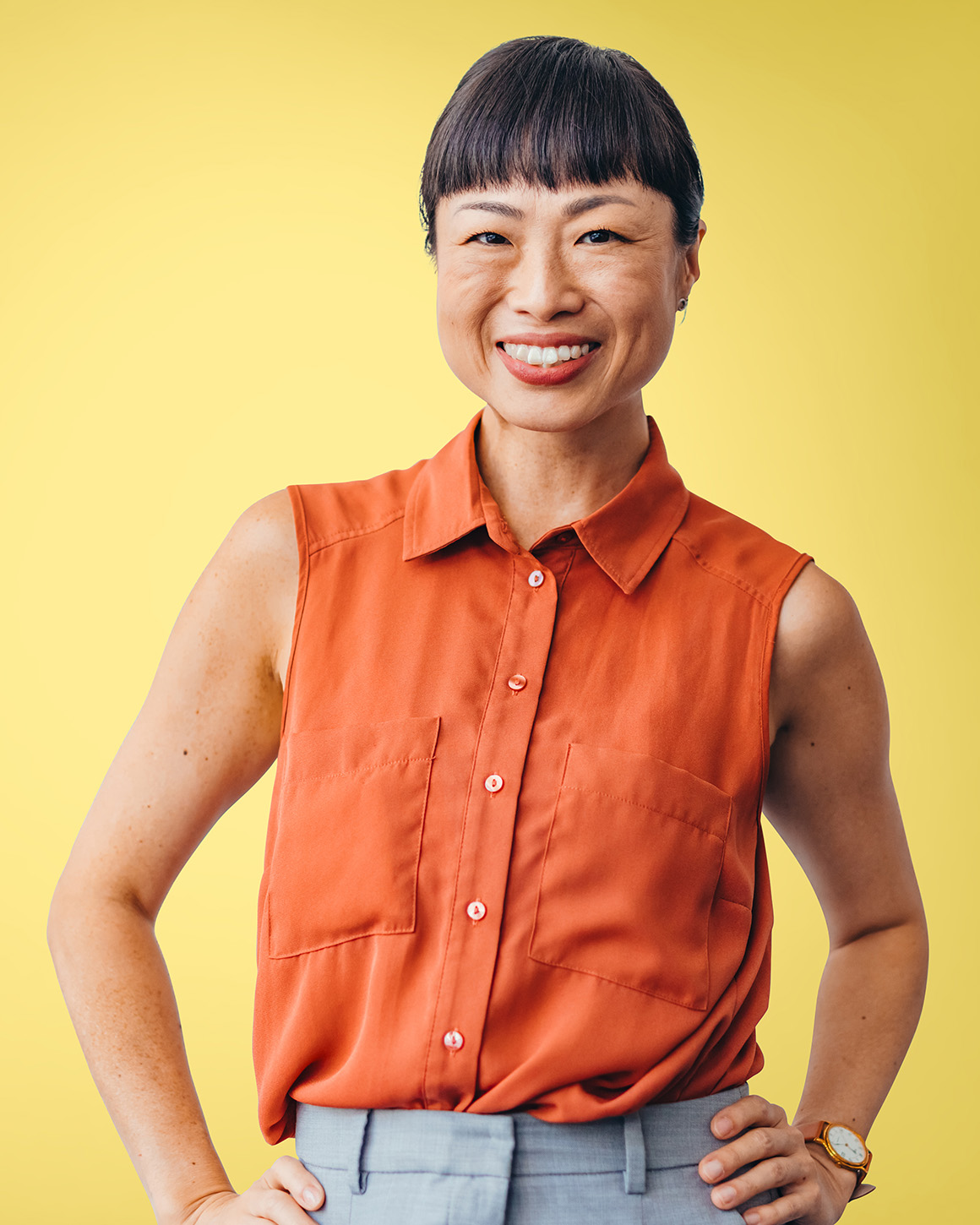 woman posing with hands on hips